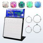 brnhmx24 display 96 aros nariz plata 925 0 6mm bola cierre opalo redondo 1 5mm 8mm 10mm venta