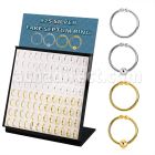 brnhmx32 display 96 anillos septum falsos plata 925 plata lisa oro 18 kts 1mm 48 liso 48 bolas 10mm al por mayor