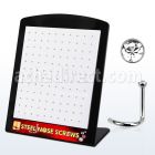 brnsc18c display 120 piercing nariz l acero 316l 1mm cristal redondo 2mm distribuidor mayorista