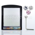 brnsczm display 120 piercing nariz l plata 925 0 6mm zirconia redondas 2mm venta