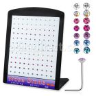 brnsmm10 925 sterling silver nose studs round crystal tops
