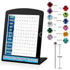 brnypbt display 120 piercing nariz doblar tu mismo plata esterlina 925 0 6mm cristal nacimiento 1 5mm distribuidor mayorista