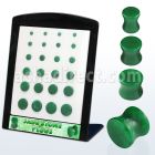 brpg114 display 24 dilataciones plug doble flare jade semi preciosa 4mm 12mm distribuidor mayorista