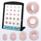 brpg193 display 20 dilatadores tunel doble flare cuarzo rosa 2g 916 6mm 14mm mayorista