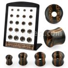 brpg224 coconut areng wood double flare flesh tunnels 20pcs