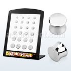 brpg2 display 24 dilataciones plug doble flare acero quirurgico espejo pulido 4mm 12mm al por mayor