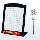 brs117 display 120 piercing nariz hueso acero quirurgico zirconia redonda 2mm venta