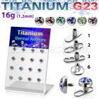 brtsa11 display 16 base solida microdermal titanio g23 5mm titanio g23 multi cristal ferido triple estrella distribuidor