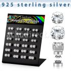 brzmgc display 24 piercings oreja magneticos zirconia plata clara redondas 5 6mm distribuidor