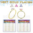 bxnhmx6g 18k plated silver seamless nose ring triangle 18pcs