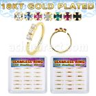 bxnhmx9 18k plated silver seamless nose ring 20g color 18pcs