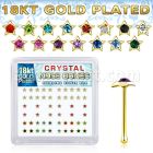 bxsr2mg 18k gold plated silver nose bones color star