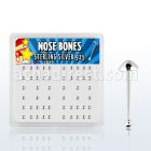 bxvcn caja display piercing nariz hueso plata 0 6mm cono liso venta