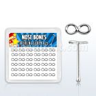 bxvfn36 caja display 36 piercing nariz hueso plata 0 6mm infinito plata lisa mayorista