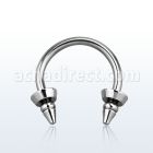 cbcn6a barbell circular acero quirurgico conos perforados 6x5mm 12mm venta