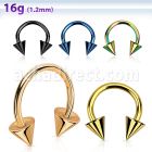 cbetcn5 barbell circular acero quirurgico anodizado conos 5mm al por mayor