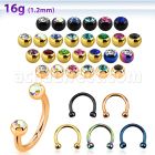 cbetjb25 barbell circular acero 316l anodizado bolas 2 5mm joya cristal bisel mayorista