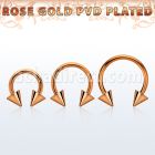 cbettcn4 barbel circular acero 316l pvd oro rosa conos 4mm venta