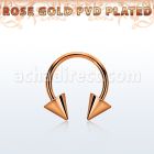 cbettcn5 barbel circular acero 316l pvd oro rosa conos 5mm venta