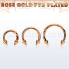 cbettn25 barbel circular acero 316l pvd oro rosa conos 2 5mm distribuidor