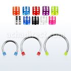 cbeuvdil barbell circular diametro acero 316l dados 3mm acrilico uv usar como arete distribuidor mayorista