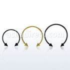 cbmtcn4l barbell circular diametro acero 316l anodizado 2 conos 4mm usar como arete al por mayor