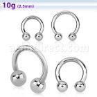 cbr10x barbell circular acero quirurgico 2 5mm bolas 6mm rosca externa venta