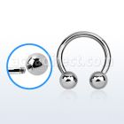 cbr12b barbell circular acero quirurgico 2mm bolas 6mm rosca externa al por mayor