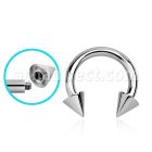 cbrcn10x barbell circular acero quirurgico 2 5mm conos 6mm rosca externa distribuidor