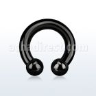 cbrt4 barbell circular acero quirurgico pvd negro 5mm bolas 8mm rosca interna venta