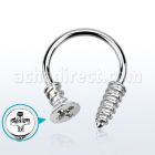 cbscw barbell circular acero quirurgico lado tornillo estrella rosca 16g rosca distribuidor mayorista