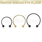 cbstfo3l barbell circular diametro acero 316l anodizado bolas 3mm acero esmerilado usar como arete al por mayor