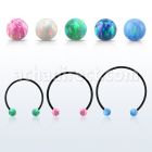 cbstop4l barbell circular diametro acero 316l anodizado bolas 4mm opalo usar como arete mayorista