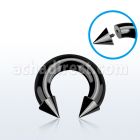 cbtcn0 barbell circular acero quirurgico pvd negro 8mm conos 10mm rosca interna venta