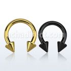 cbtcn10 barbell circular acero quirurgico pvd negro 2 5mm conos 6mm rosca interna distribuidor mayorista