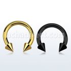 cbtcn8 barbell circular acero quirurgico pvd negro 3mm conos 6mm rosca interna distribuidor mayorista