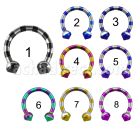 cbtl16 barbell circular acero quirurgico pvd rayas cebra medias bolas conos 3mm distribuidor