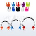 cbuvdi5l barbell circular diametro acero 316l dados 5mm acrilico uv usar como arete distribuidor