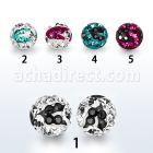 cmfr6 bola 6mm multi cristal ferido rayas cebra rosca mayorista