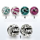 cmfr8 bola 8mm multi cristal ferido rayas cebra rosca al por mayor