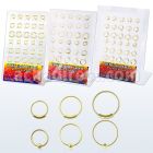 d18gnh display 60 aros nariz plata esterlina bola oro 18 kts 0 6mm venta