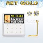 d9gsc11 caja 12 piercing nariz l oro 9 kts 0 6mm zirconia redondas claras 1 5mm 2mm distribuidor