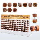dacb220 display acrilico 72 plugs falsos variados madera sawo barra acero quirurgico logos rayados laser 8mm 10mm mayorista