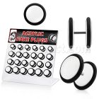 dacb48 display 24 plugs falsos acrilico blanco anillos goma distribuidor mayorista