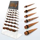 dapg47 display 32 expansores madera sawo anillos goma dobles 2mm 10mm mayorista