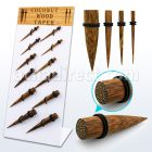 dapg80 display 12 expansores madera coco anillos goma dobles 3mm 10mm al por mayor