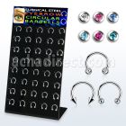 dbjmx5 316l circular barbell with 2 2 5 3mm ball cone jewel