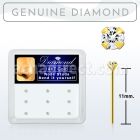 dgys15 caja 9 piercing nariz doblar tu mismo oro 14 kts 0 6mm diamante genuino redondo 1 5mm al por mayor