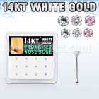 dgys5 venta por mayor caja 12 piercing nariz doblar tu mismo oro 14 kts 0 6mm bola 1 5mm mayorista