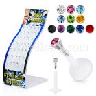 dlbijy display 40 labrets bio flexibles transparentes cabeza parte cristal 2 5mm 8mm venta